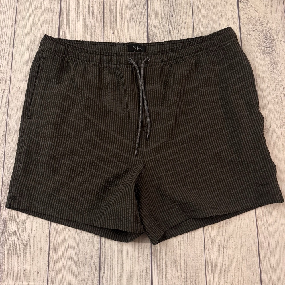 Rails Brand La Brea Men's Swim Shorts Seersucker Size XL Summer